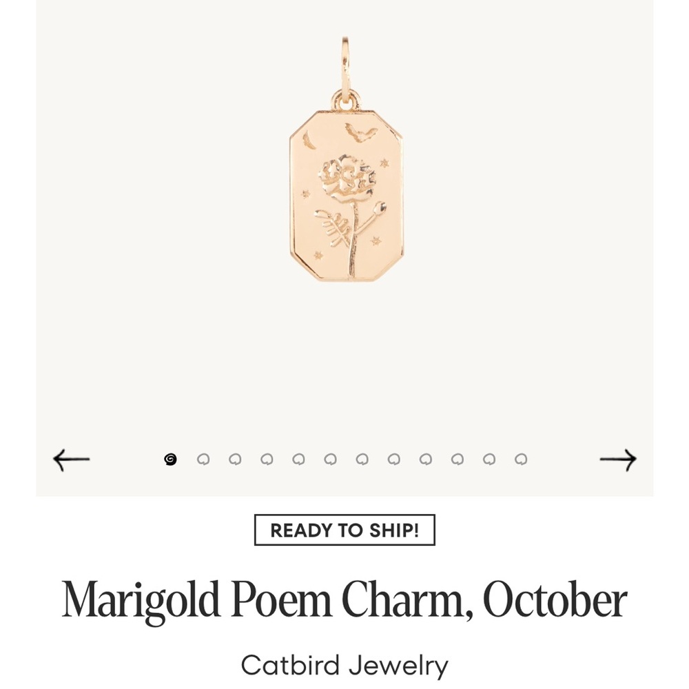 ISO Catbird Marigold Charm